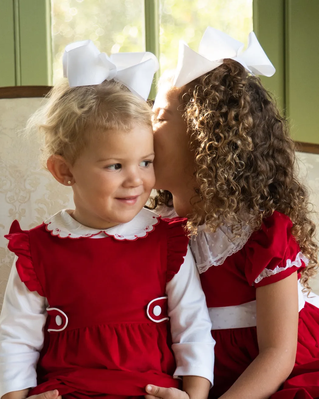 Girl's Red Corduroy Jumper