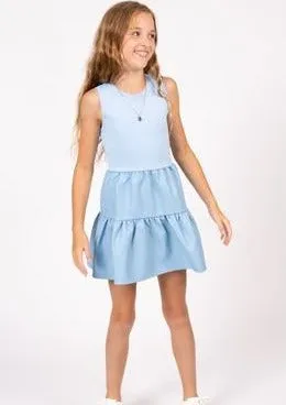 girls vegan leather sweater dress