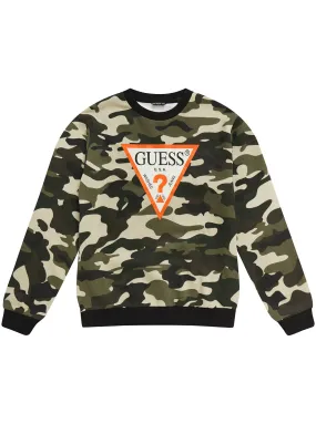 Green Camo Long Sleeve Jumper (7-16)