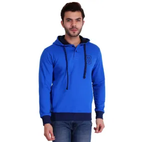 HiFlyers Full Sleeve Solid Men Sweatshirt - Light Blue