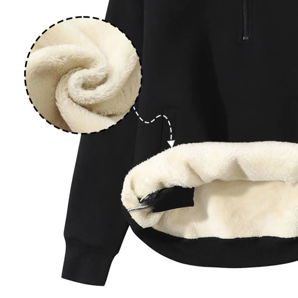 Jesus Saves Floral Cross Stand Collar Zip Fleece Sherpa Sweatshirt