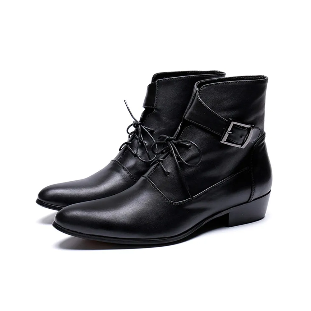 Lace up Pointed Men Boots