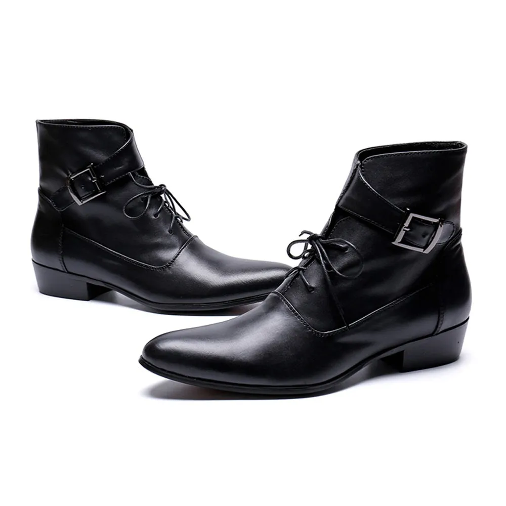 Lace up Pointed Men Boots
