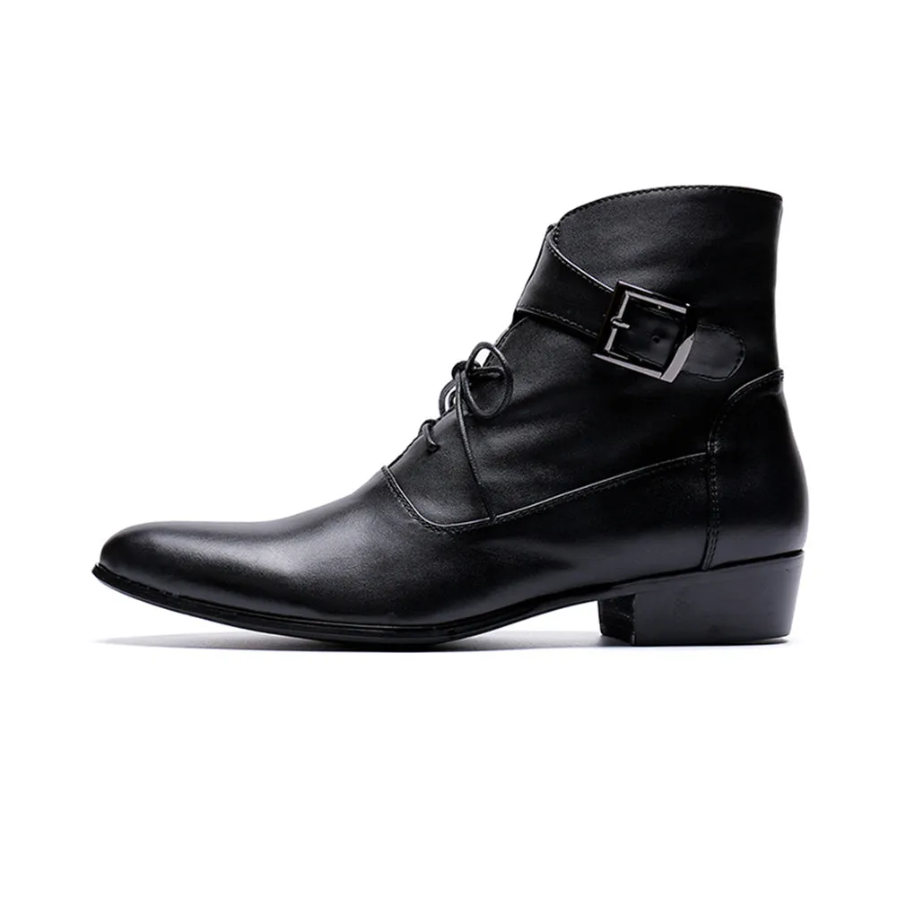 Lace up Pointed Men Boots