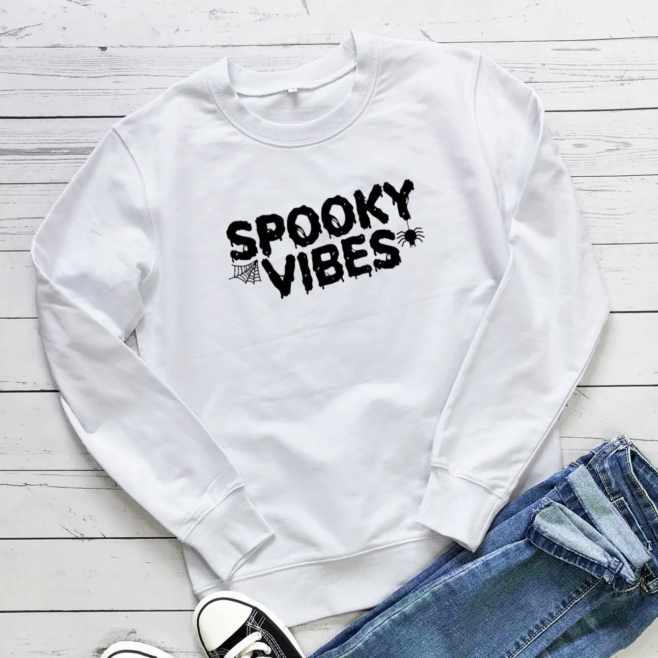 Letter Printing Women Round Neck Long Sleeve Sweatshirt Wholesale