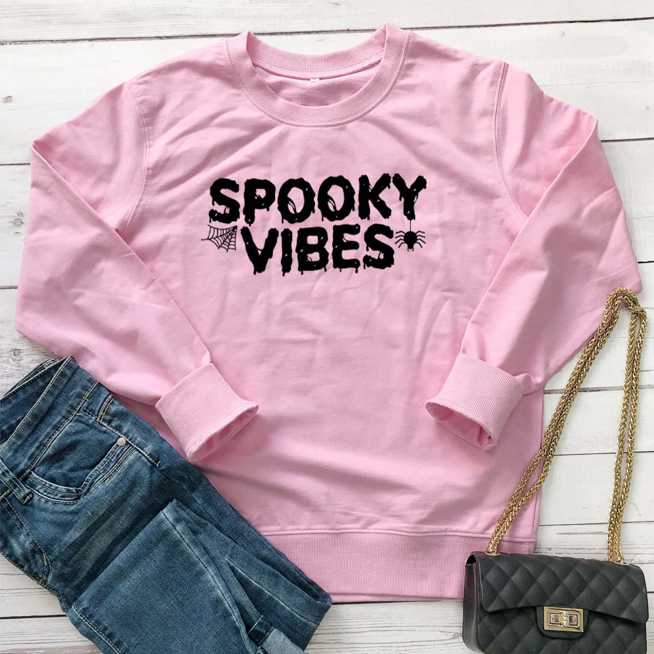 Letter Printing Women Round Neck Long Sleeve Sweatshirt Wholesale