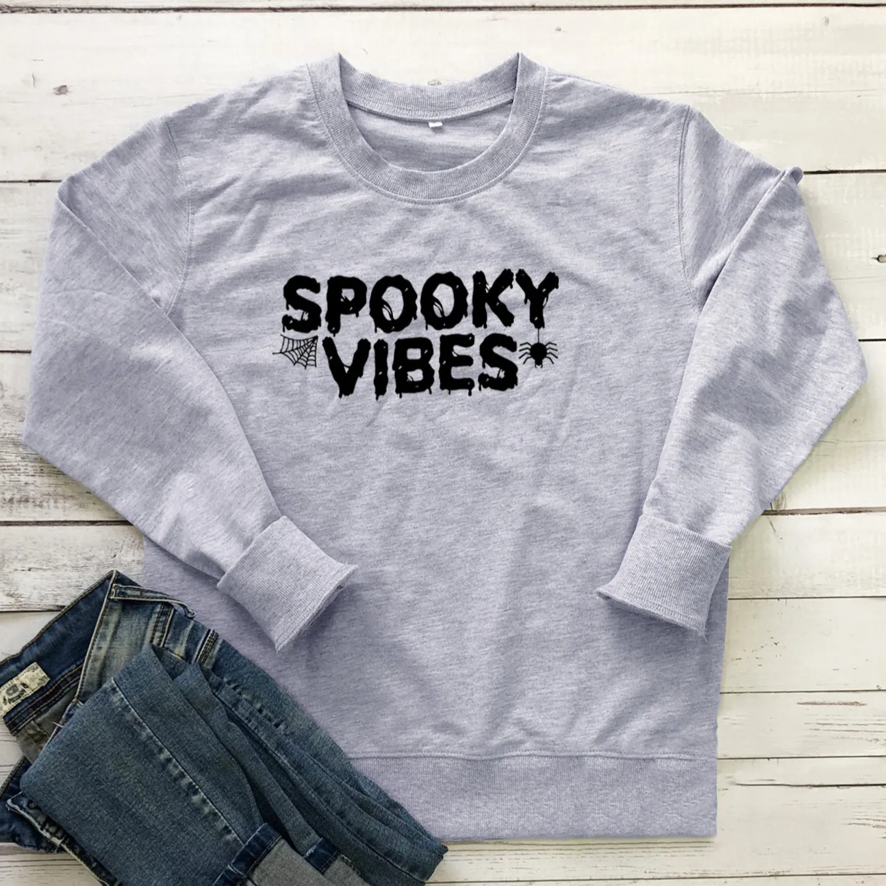 Letter Printing Women Round Neck Long Sleeve Sweatshirt Wholesale