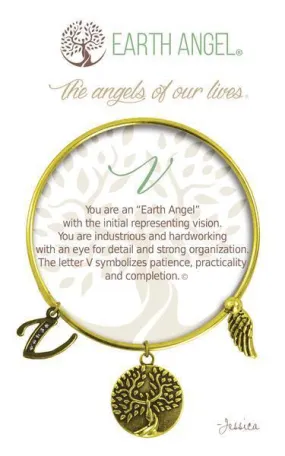 Letter V Earth Angel Bracelet