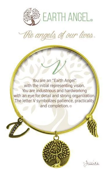Letter V Earth Angel Bracelet
