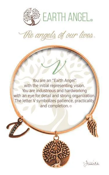 Letter V Earth Angel Bracelet