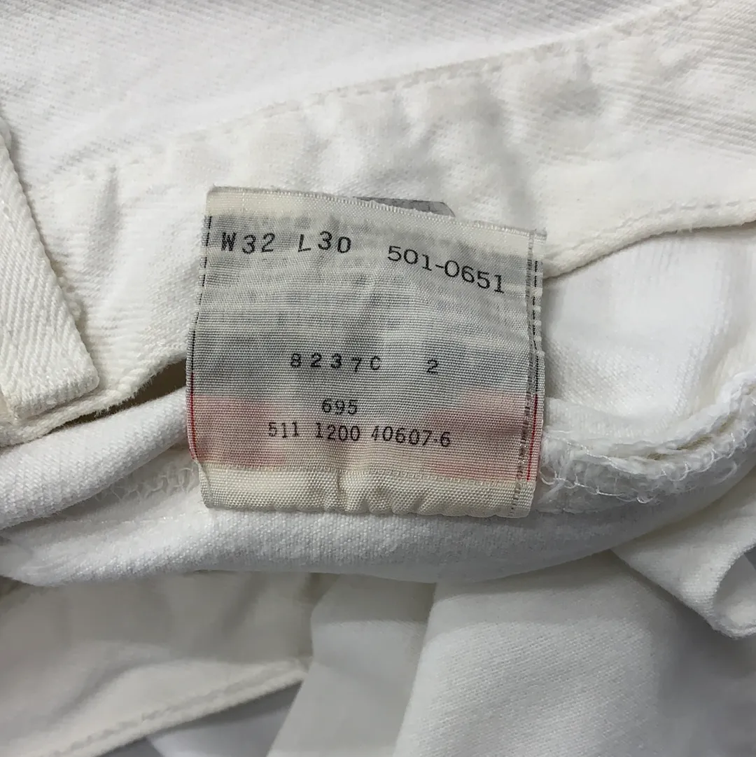 Levi's Vintage 501 White Denim Jeans - W32