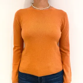 Light Coral Pink Cashmere Crew Neck Jumper Small