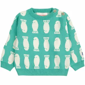 Lucky Fish Jacquard Baby Jumper by Bobo Choses