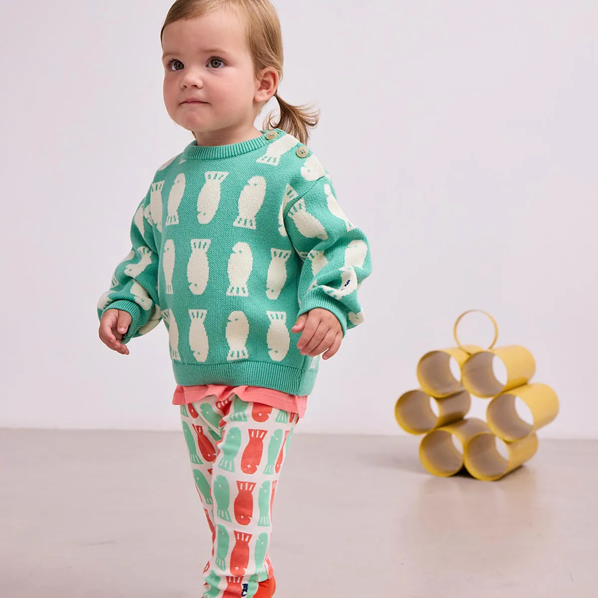Lucky Fish Jacquard Baby Jumper by Bobo Choses