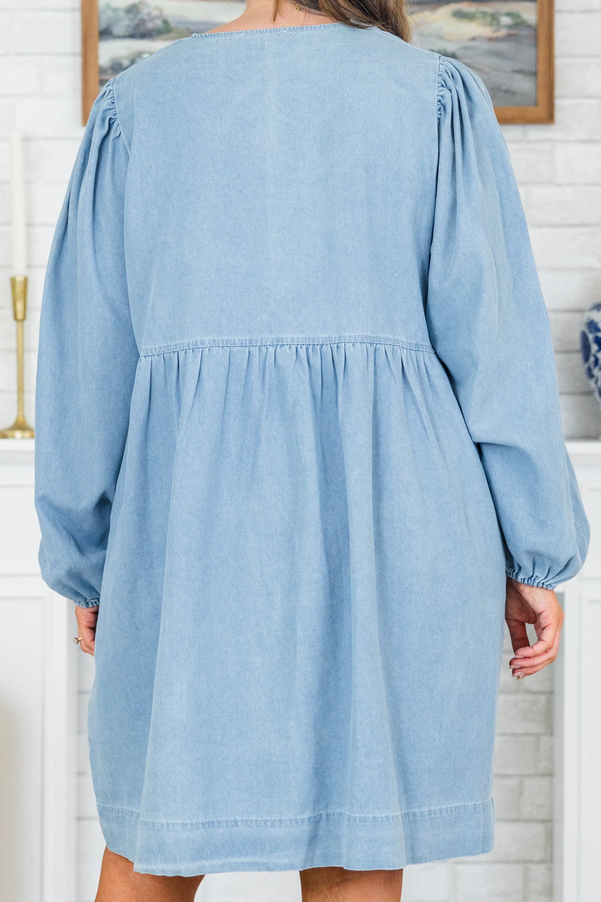 Matching Moments Dress, Light Denim