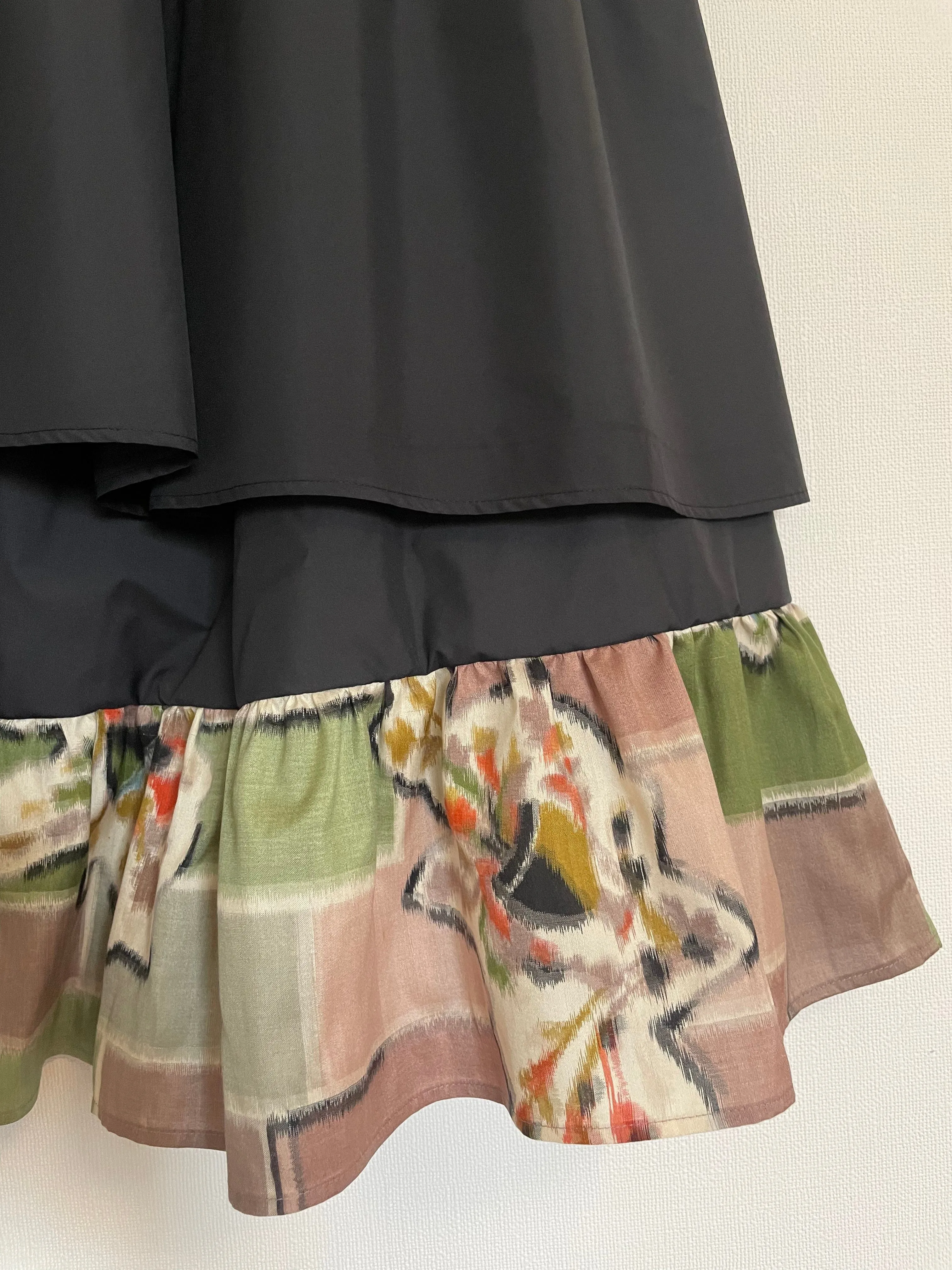 Meisen Layered Skirt Green Tea