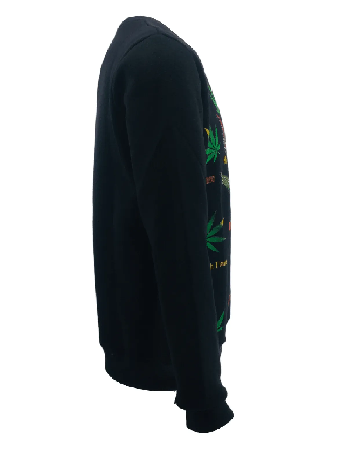 Mens Marijuana Leaves Sweatshirt Ganja Jumper Fleece Cannabis Sweater Knitwear Top UK S-2XL