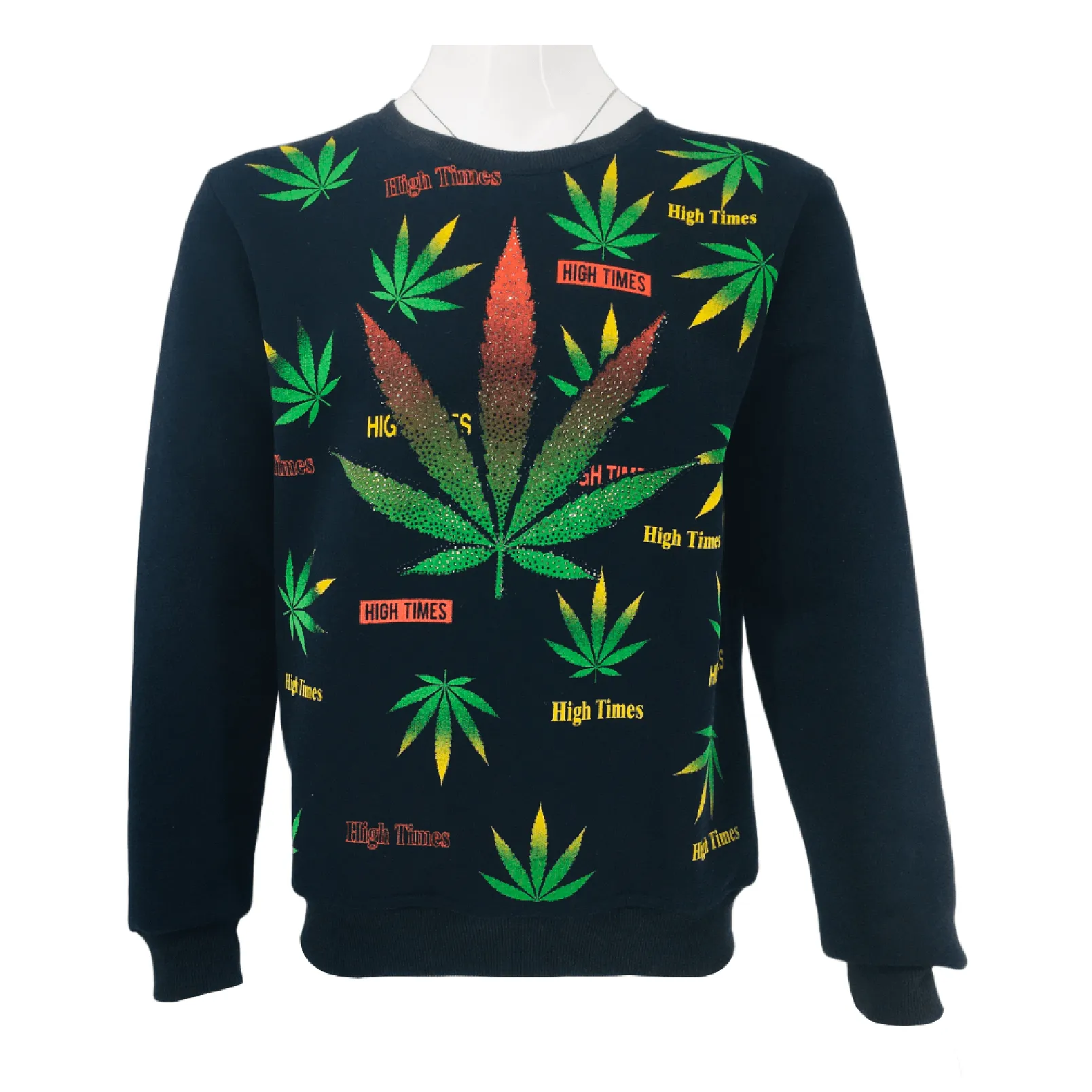 Mens Marijuana Leaves Sweatshirt Ganja Jumper Fleece Cannabis Sweater Knitwear Top UK S-2XL