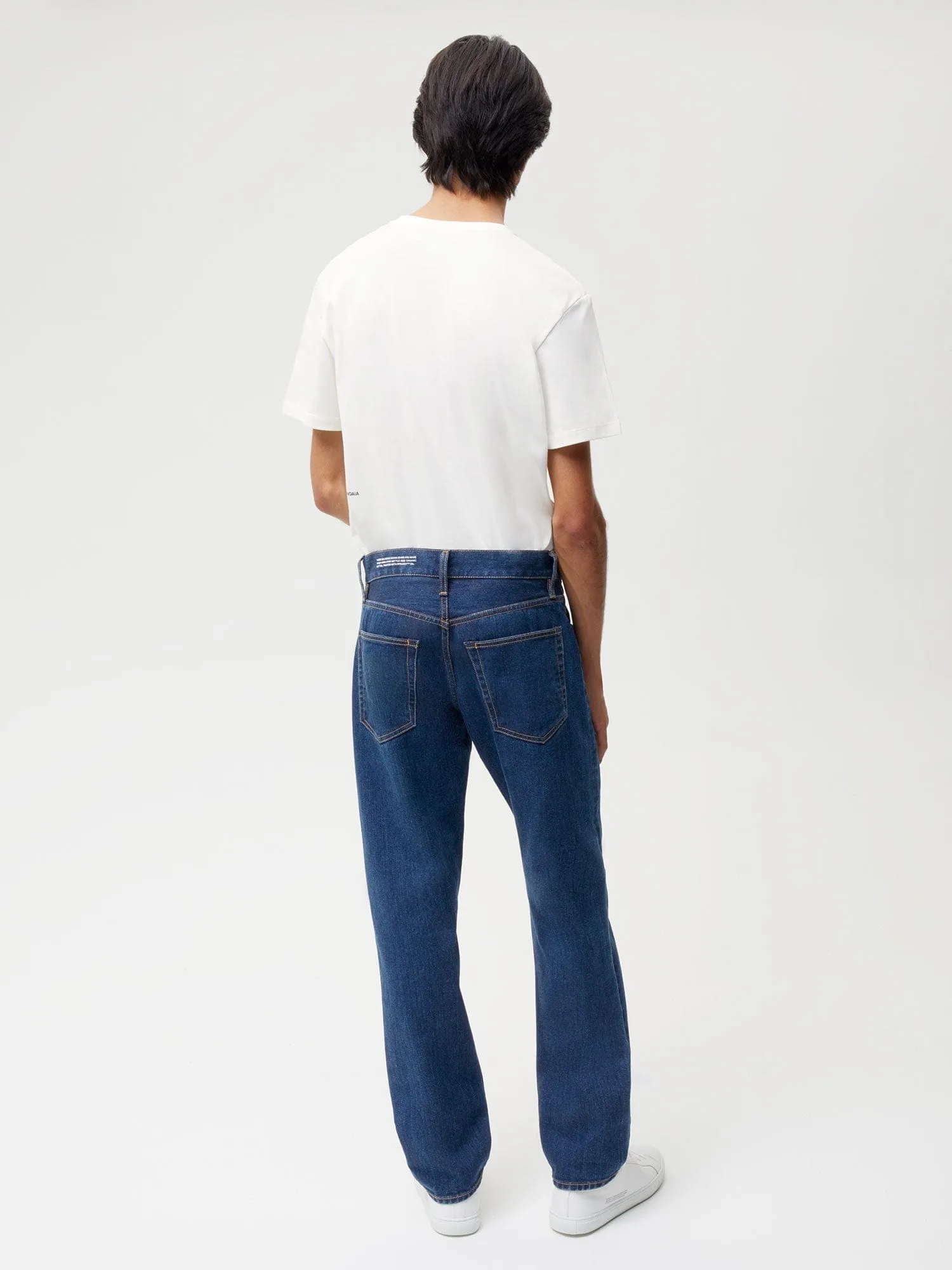 Mens Nettle Denim Straight Leg Jeans—mid wash