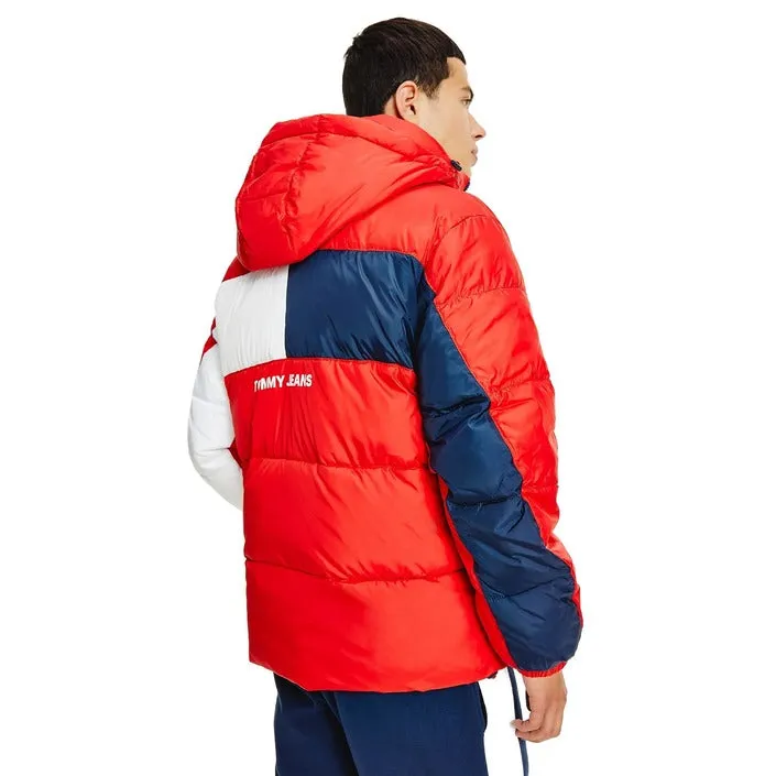 Men's Red Cherry Hilfiger Puff Coat Tommy Hilfiger Jeans