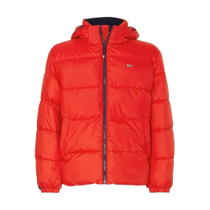 Men's Red Cherry Hilfiger Puff Coat Tommy Hilfiger Jeans