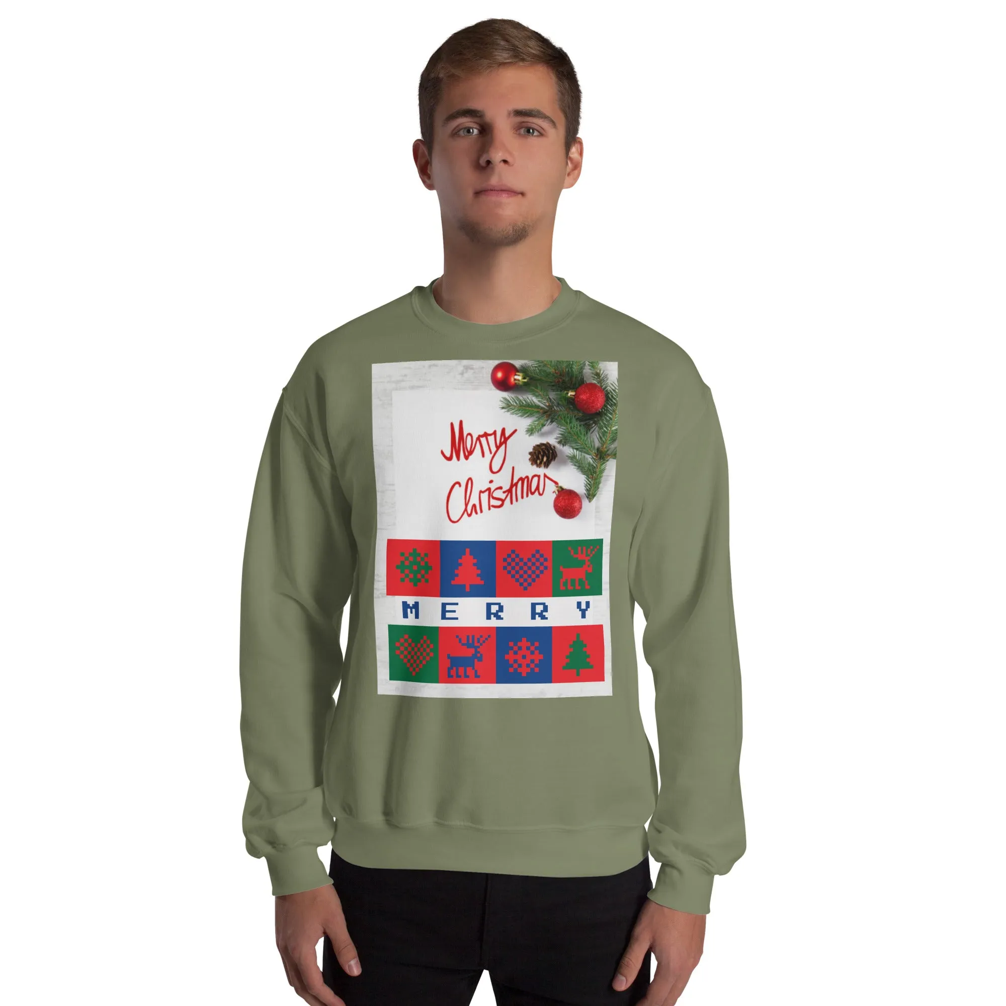 Merry Christmas Sweatshirt (Glamourange Christmas Sweatshirt Men)