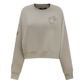 NBA MIAMI HEAT NEUTRAL WOMEN'S CREWNECK (TAUPE)