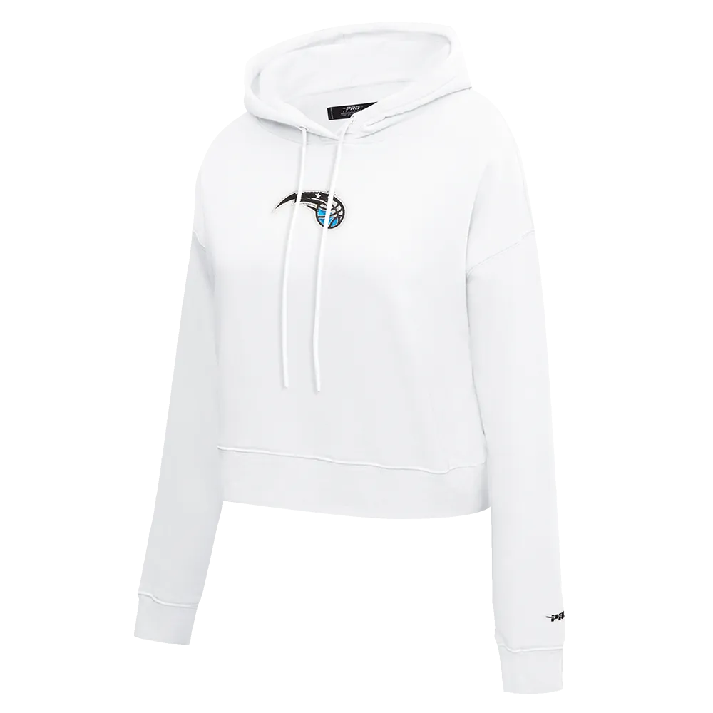 NBA ORLANDO MAGIC CLASSIC WOMEN'S CROPPED PO HOODIE (WHITE)