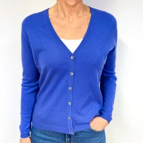 New Periwinkle Purple Cashmere V-Neck Cardigan Medium