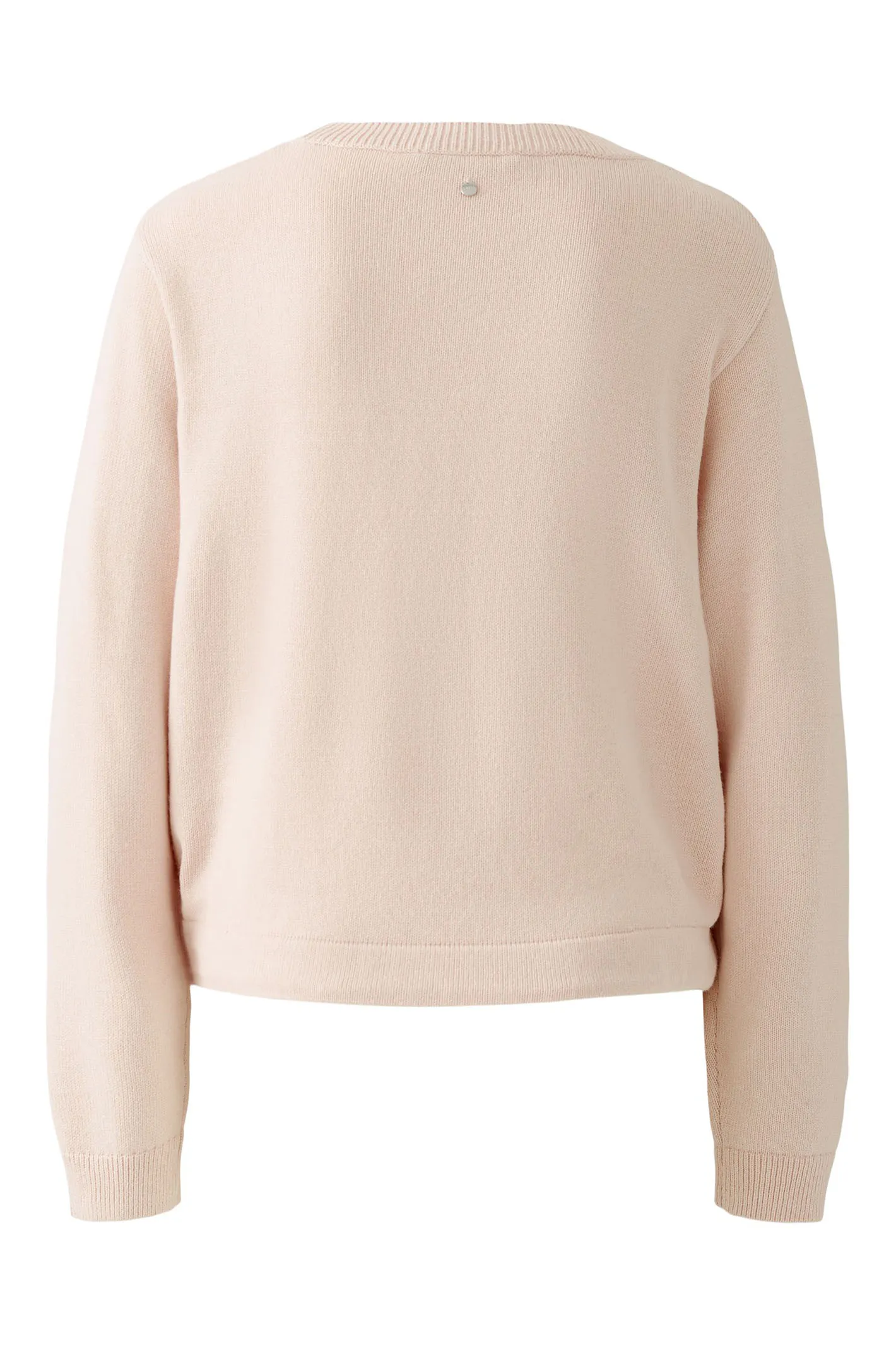 Oui 91878 Pale Pink Wide Neck Drawstring Waist Jumper