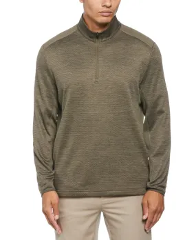 PGA TOUR Mens Space Dyed Quarter Zip Sweater Industrial Green Heather XL