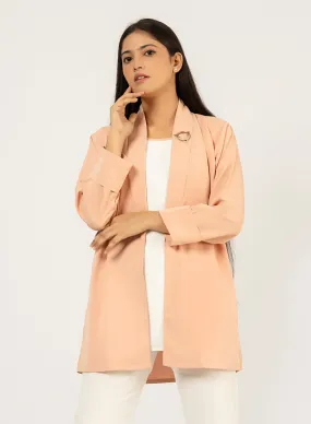 Pink Blazer With Attached Inner Top