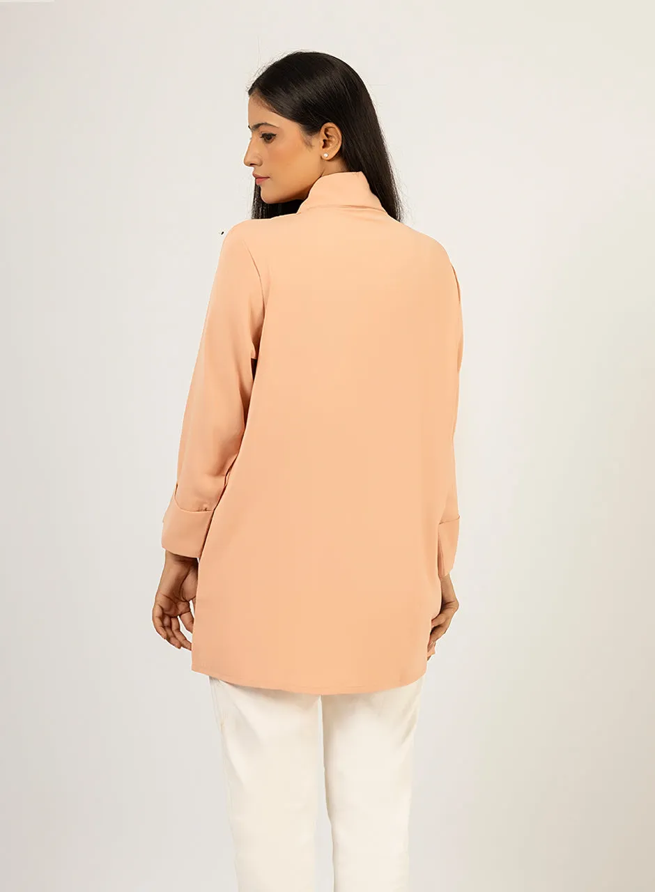 Pink Blazer With Attached Inner Top