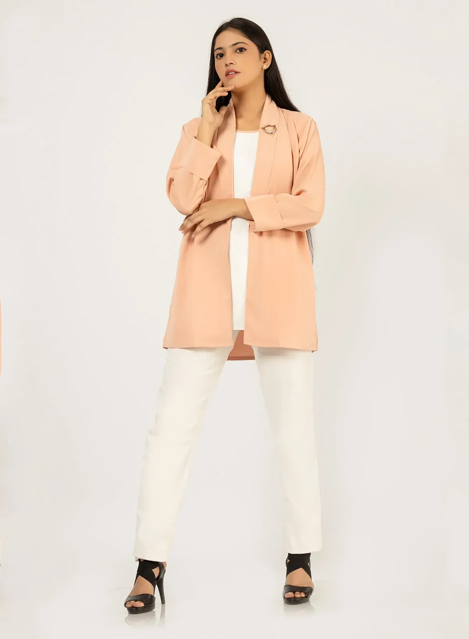 Pink Blazer With Attached Inner Top
