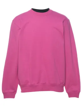 Pink Plain Sweatshirt - S
