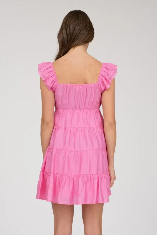 Pink Posy Babydoll Dress
