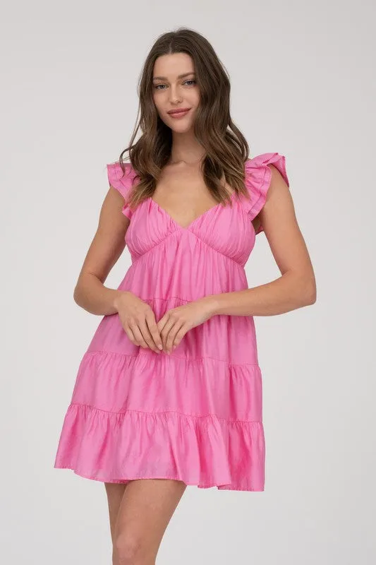 Pink Posy Babydoll Dress