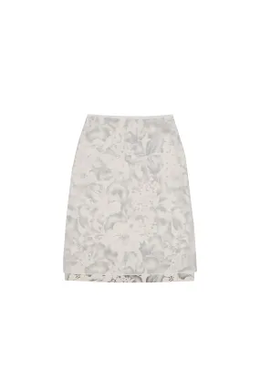 [POKOFOSCA] SS 25 SHEER LAYERED MIDI SKIRT (BONE)