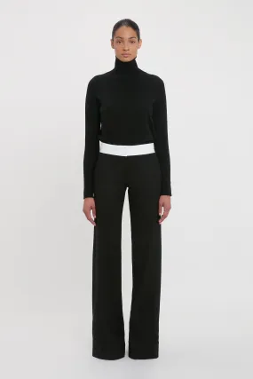 Polo Neck Jumper In Black