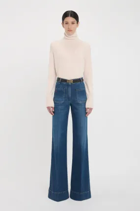 Polo Neck Jumper In Ivory
