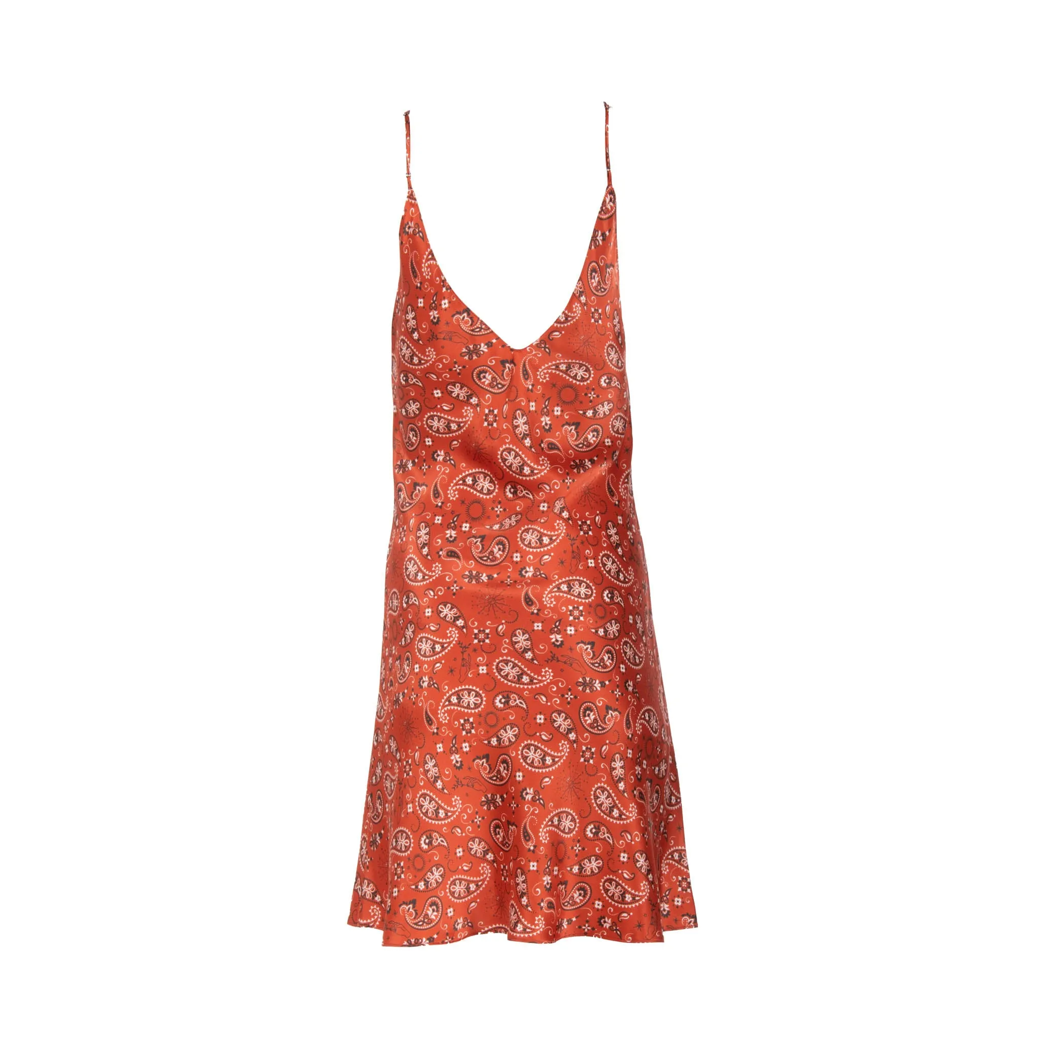 Red Bandana Mini Slip Dress
