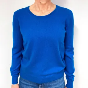Repeat Peacock Blue Cashmere Crew Neck Jumper Medium