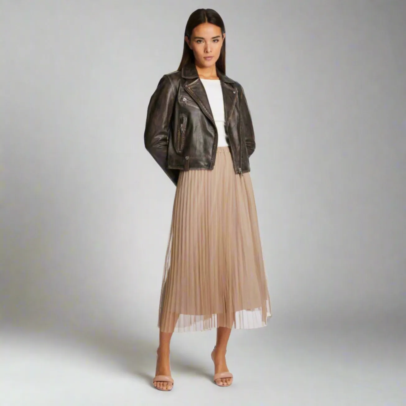 Rich & Royal Lurex Plissee Skirt