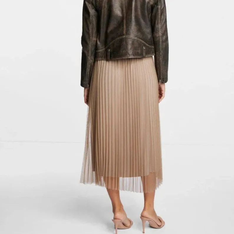 Rich & Royal Lurex Plissee Skirt