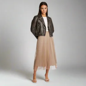 Rich & Royal Lurex Plissee Skirt