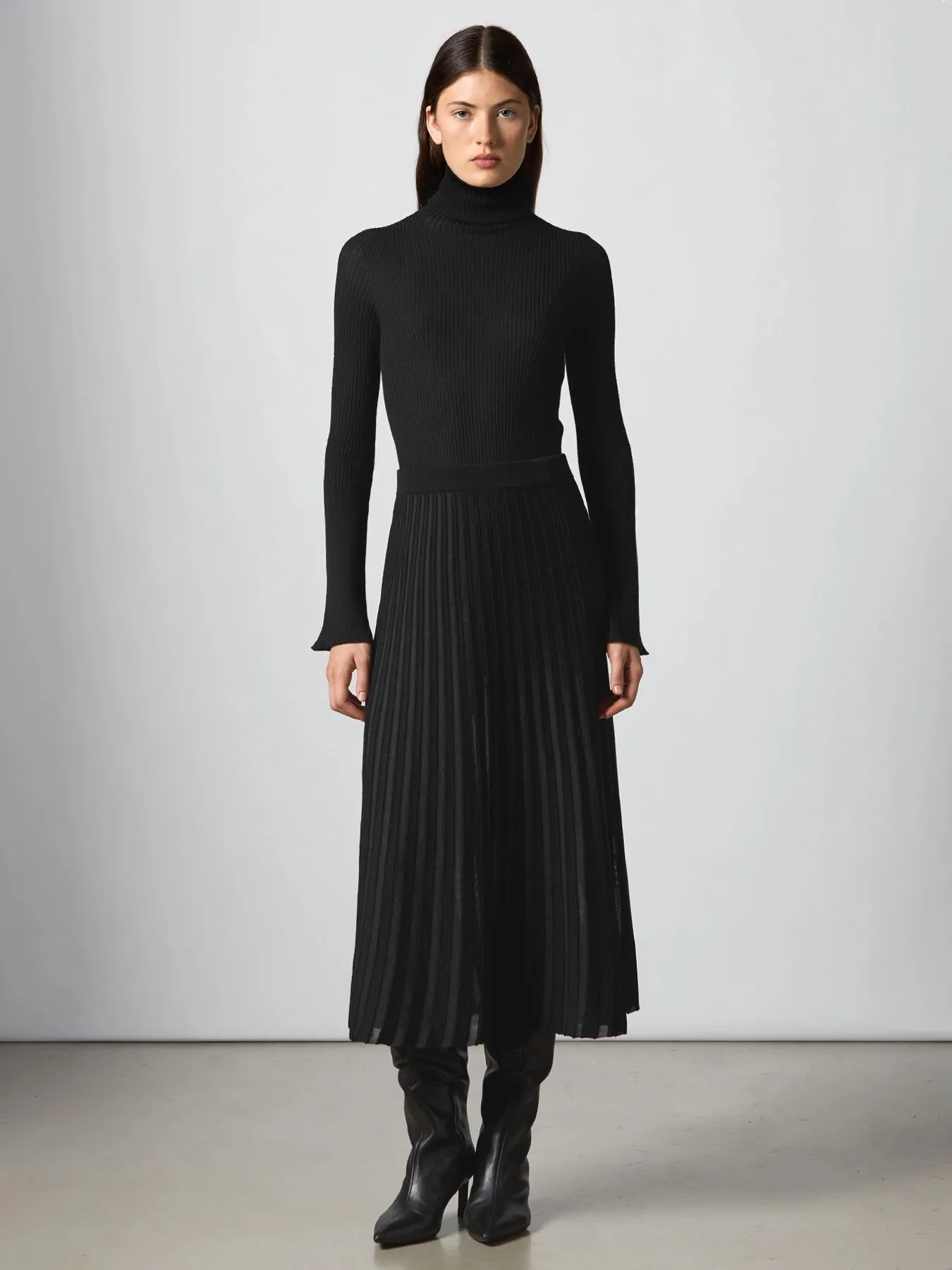 Roberto Collina Plissé Knit Skirt