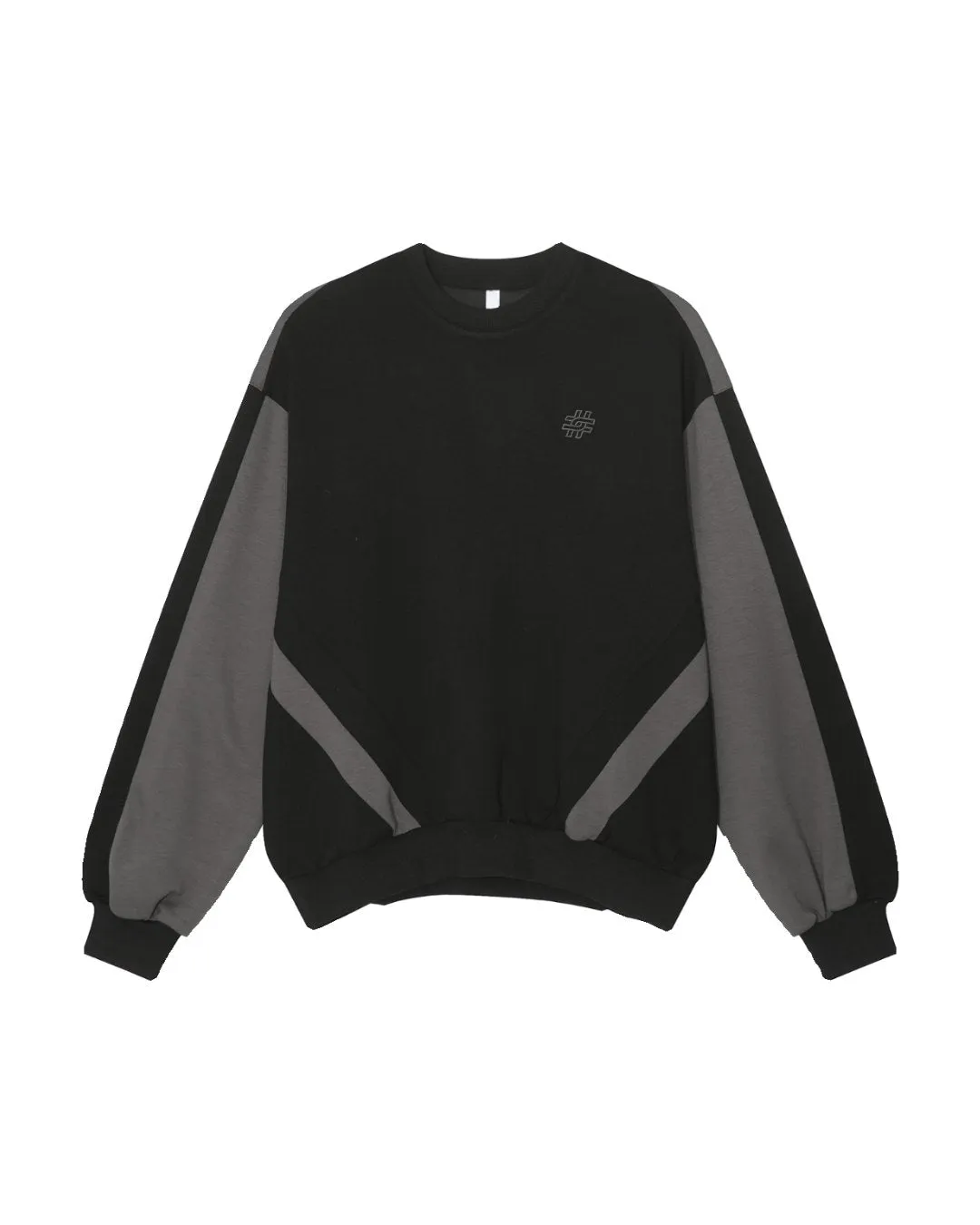 Round Neck Two Tone Sweat Tops OYC0046