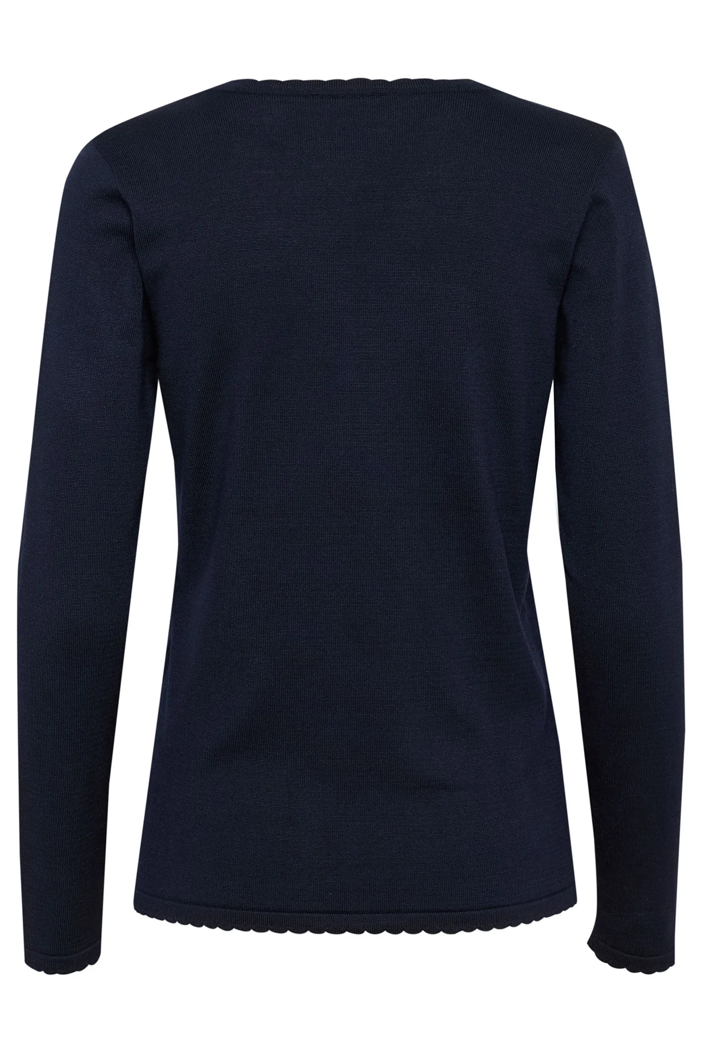 Saint Tropez 30513960 MilaSZ Long Sleeve V-Neck Jumper Night Sky