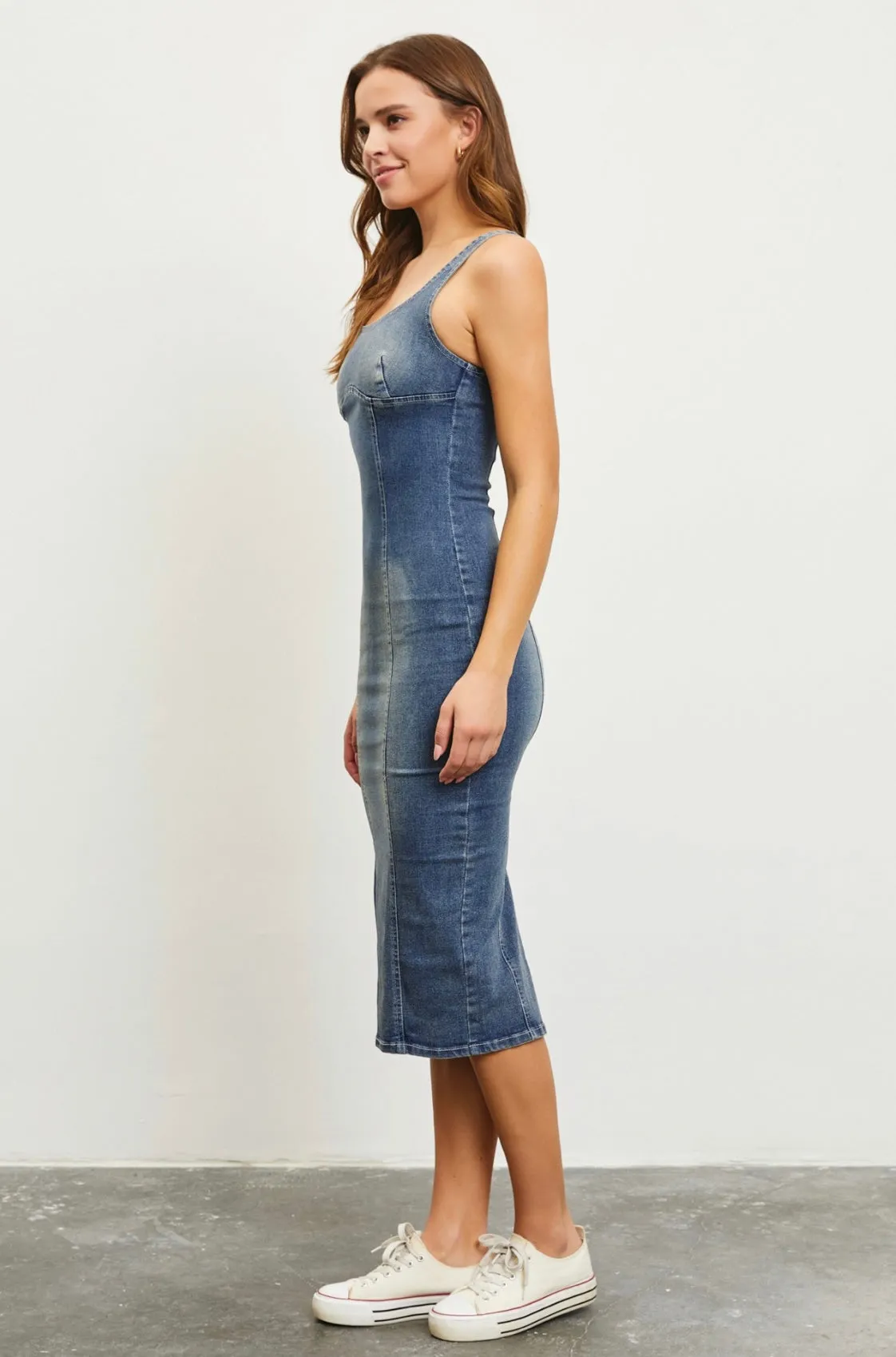 Savanah Denim Midi Dress