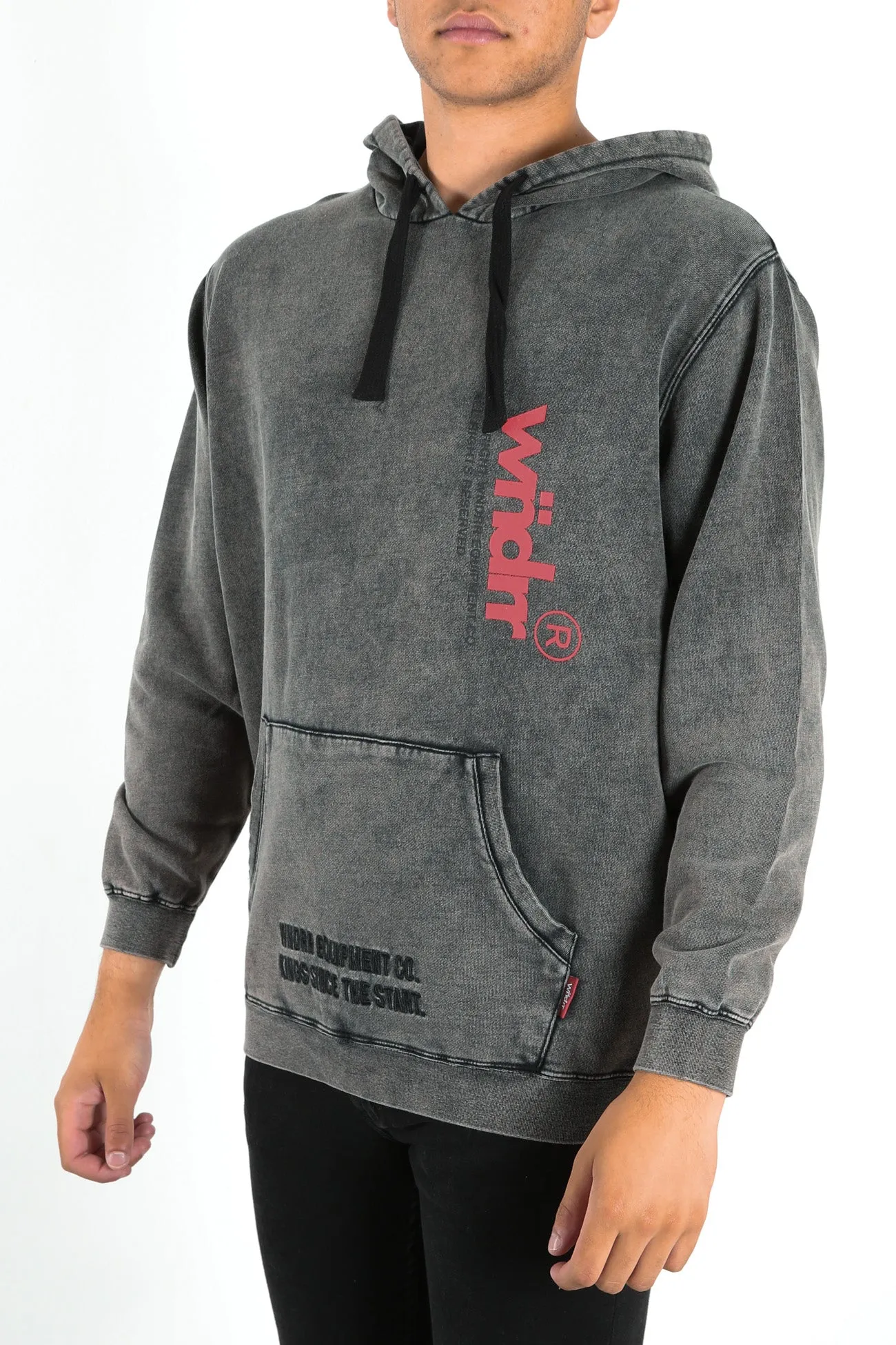 Scotts Hood Sweat Washed Black